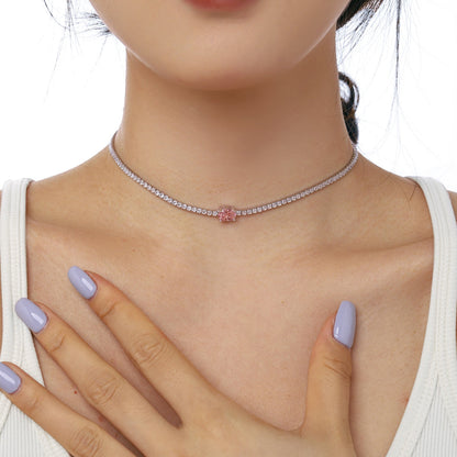 [CharmAmor]1.0 Carat Shining Oval Cut Necklace
