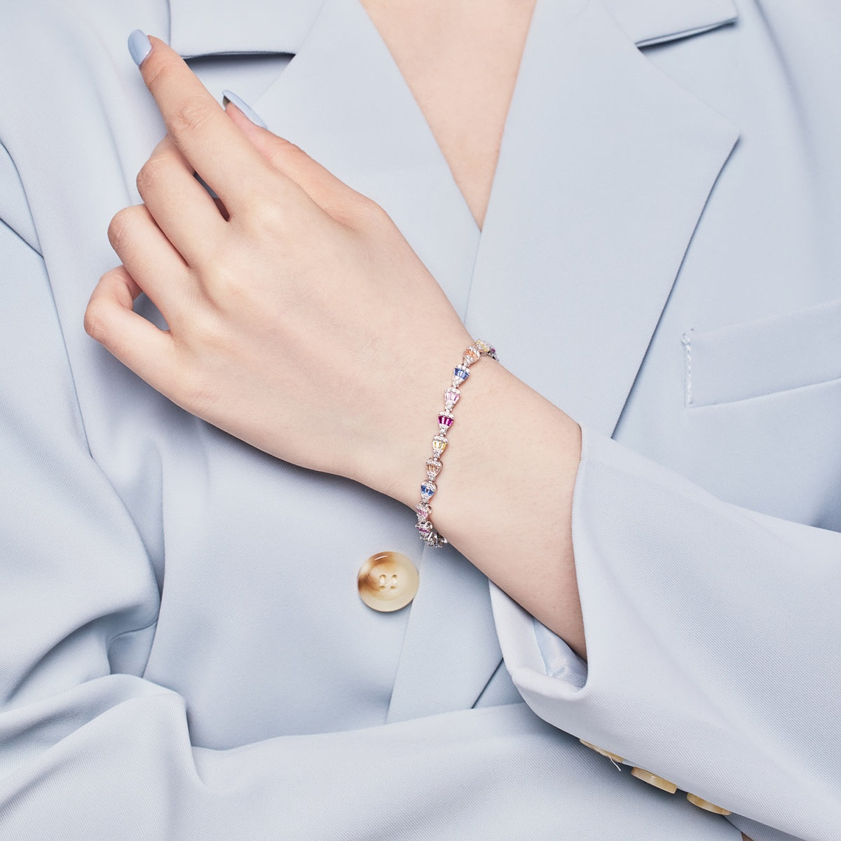 [CharmAmor]Radiant Water Drop Shape Daily Bracelet