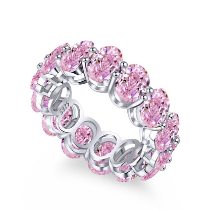 [CharmAmor]Dainty Elongated Cushion Cut Tennis Ring