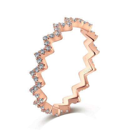 [CharmAmor]Delicate Enchanting Wave Shape Daily Ring