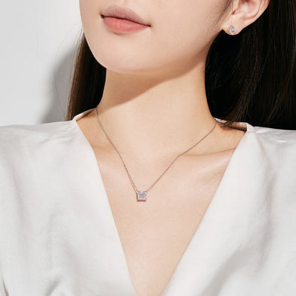 [CharmAmor]1.0 Carat Radiant Princess Cut Wedding Earrings