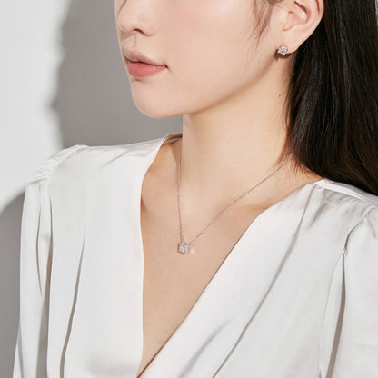 [CharmAmor]1.0 Carat Radiant Princess Cut Wedding Earrings