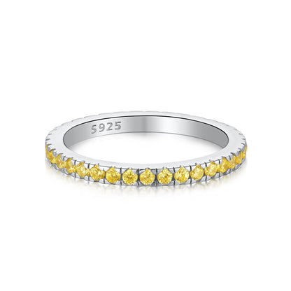 [CharmAmor]Delicate Sparkling Round Cut Daily Ring