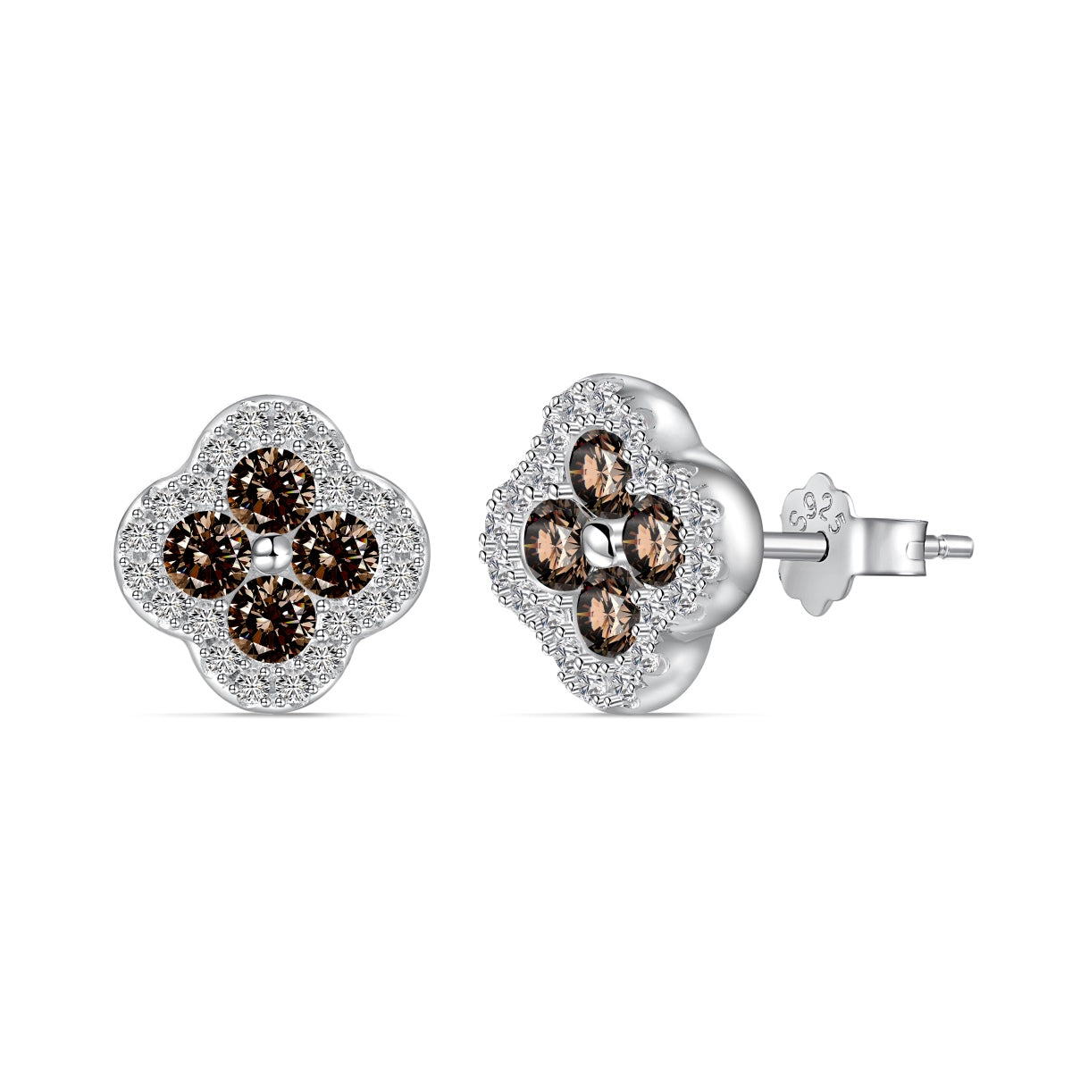 [CharmAmor]Four-Leaf Clover Flower Shaped Earrings