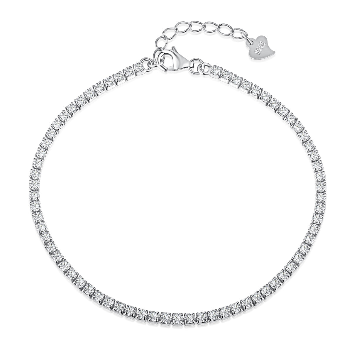 [CharmAmor]Radiant Shinning Princess Cut Tennis Bracelet