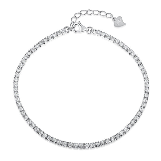 [CharmAmor]Radiant Shinning Princess Cut Tennis Bracelet