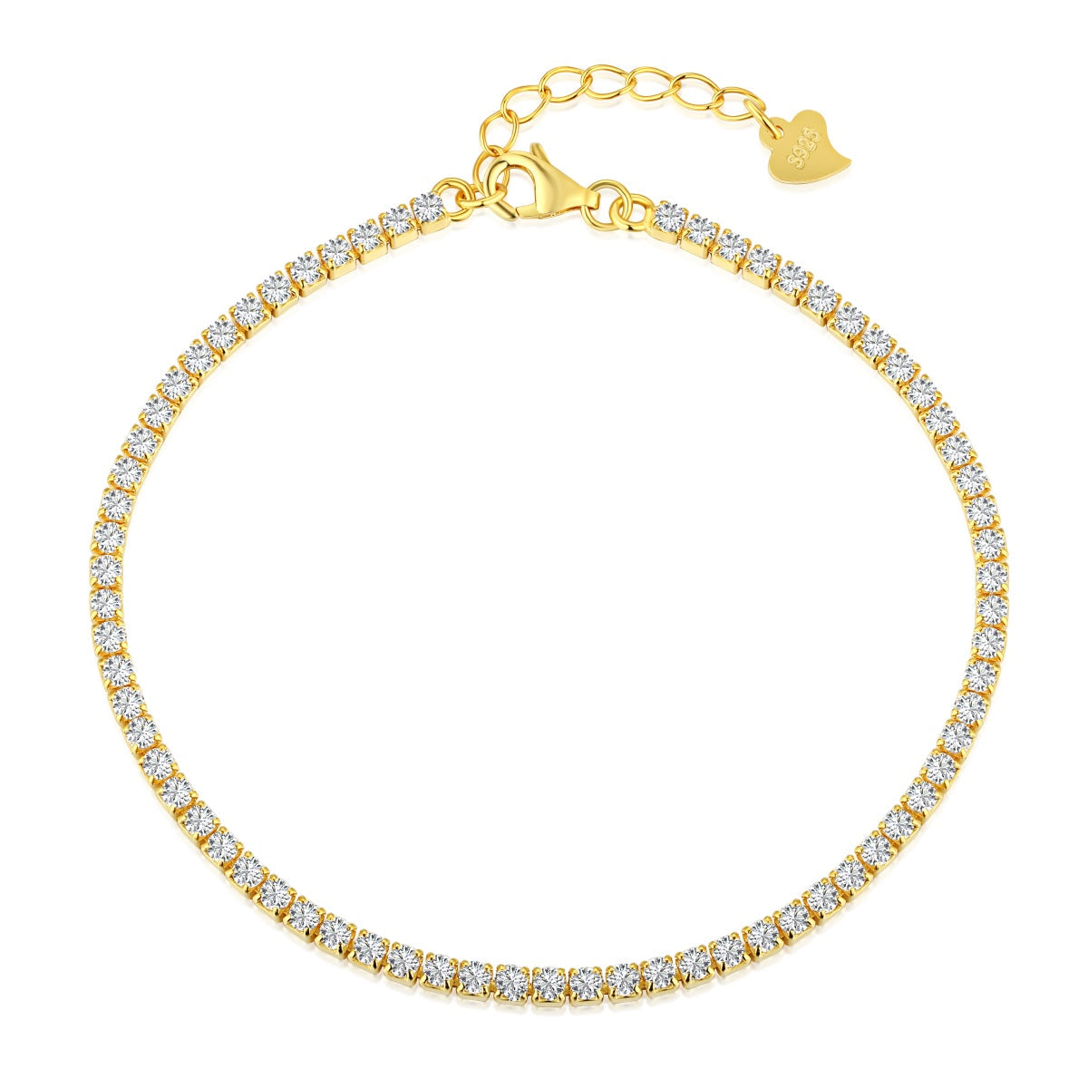 [CharmAmor]Radiant Shinning Princess Cut Tennis Bracelet
