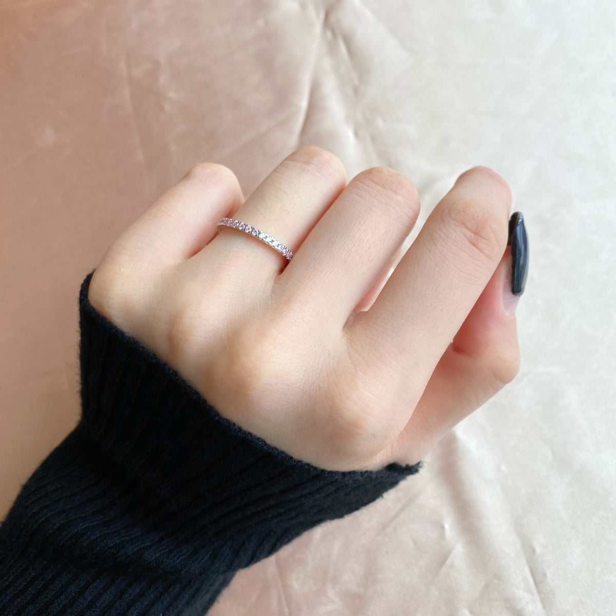 [CharmAmor]Delicate Sparkling Round Cut Daily Ring