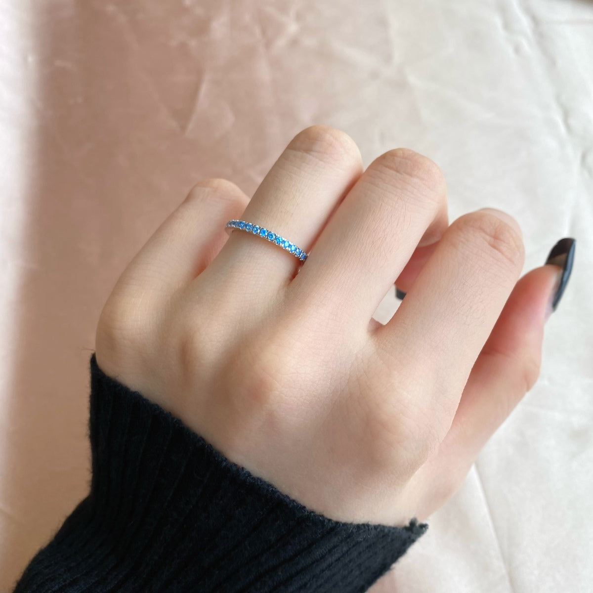 [CharmAmor]Delicate Sparkling Round Cut Daily Ring