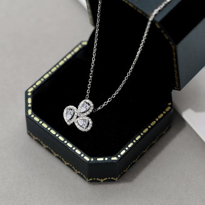 [CharmAmor]Elegant Flower Shape Pear Cut Necklace