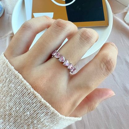 [CharmAmor]0.25 Carat Radiant Romance Heart Cut Lover Ring