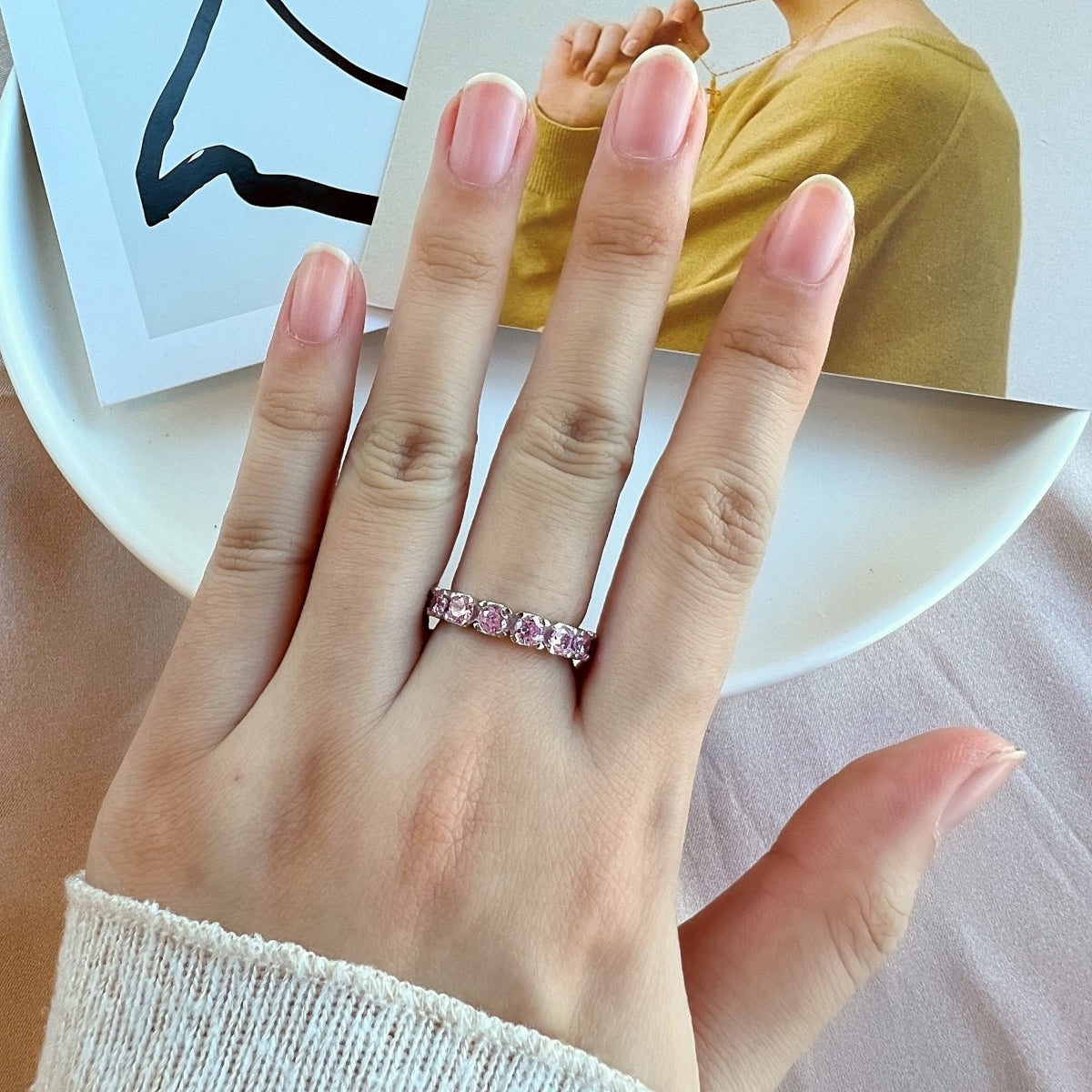 [CharmAmor]Eternity Round Cut Tennis Ring