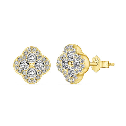 [CharmAmor]Four-Leaf Clover Flower Shaped Earrings