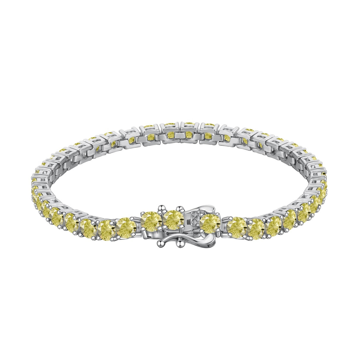 [CharmAmor]Ornate Dazzling Round Cut Tennis Bracelet