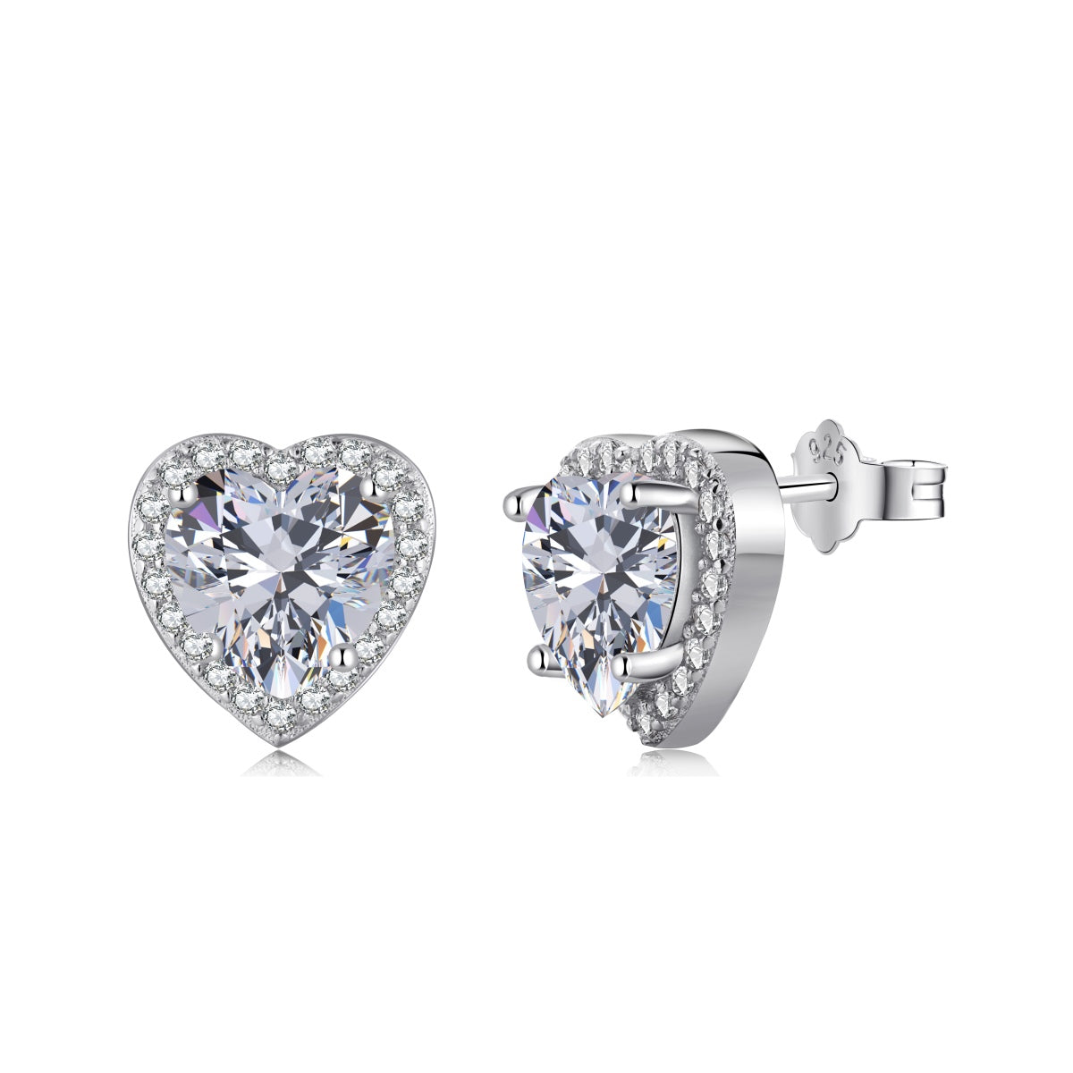 [CharmAmor]Sparkling Heart Shape Lover Earrings