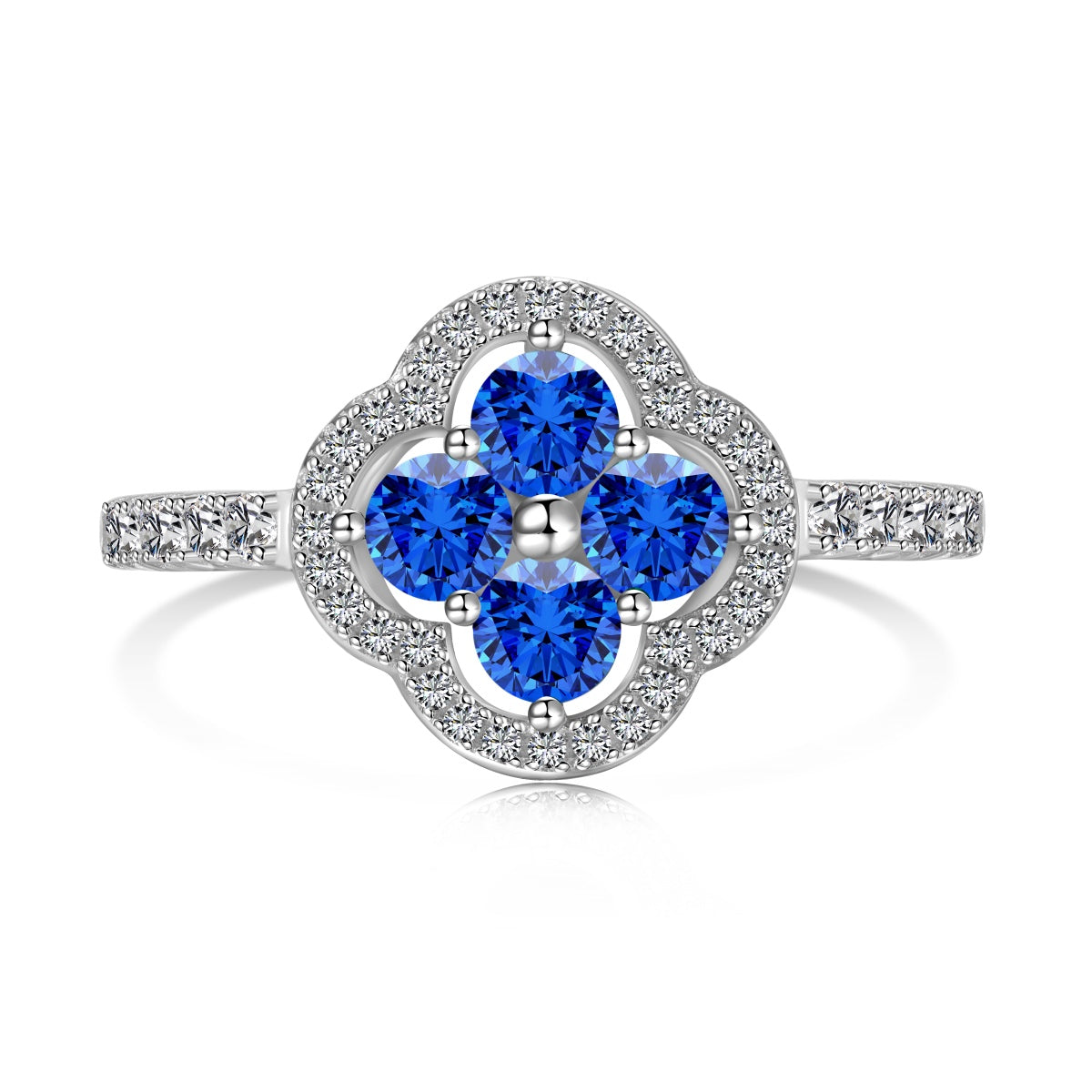 [CharmAmor]Four Leaf Clover Flower Design Ring