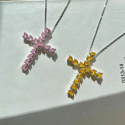 [CharmAmor]Radiant Cross Shape Necklace