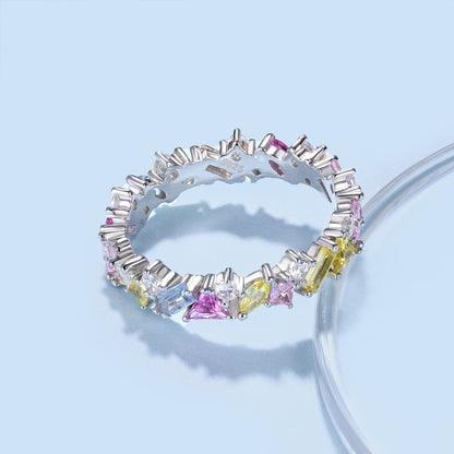 [CharmAmor]Dazzling Polychromatic Multi cut Daily Ring