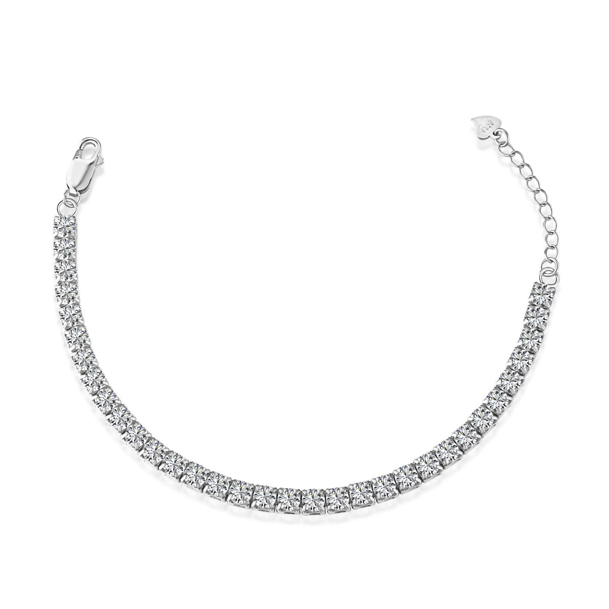 [CharmAmor]Sparkling Radiant Princess Cut Tennis Bracelet