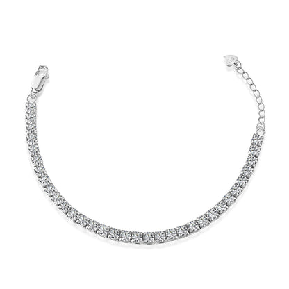 [CharmAmor]Sparkling Radiant Princess Cut Tennis Bracelet