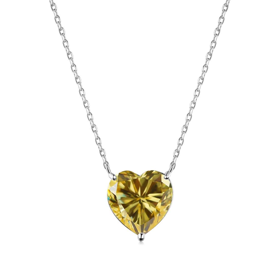 [CharmAmor]6.0 carat Radiant Heart Shape Necklace