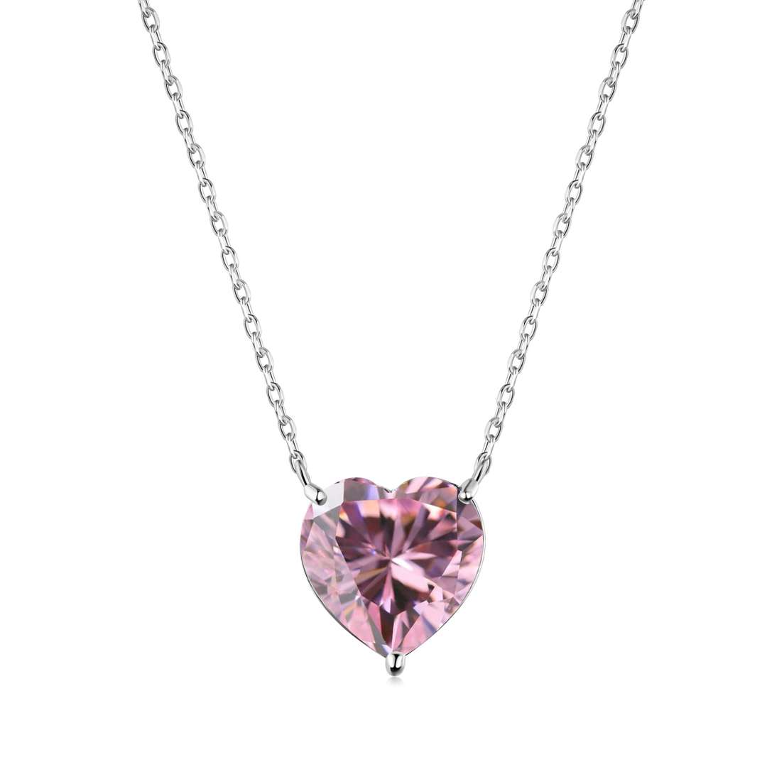 [CharmAmor]6.0 carat Radiant Heart Shape Necklace