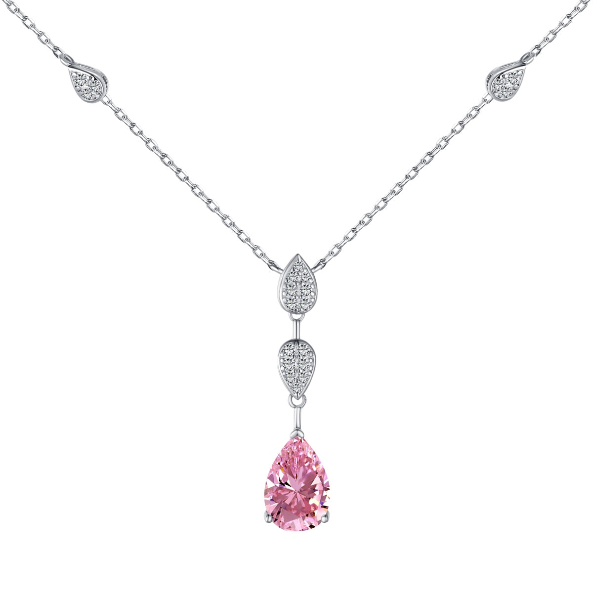 [CharmAmor]Dazzling Pear Cut Necklace