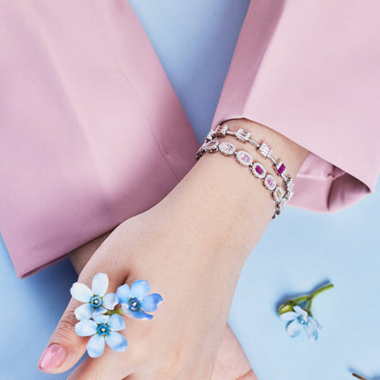 [CharmAmor]Exquisite Ornate Emerald Cut Daily Bracelet