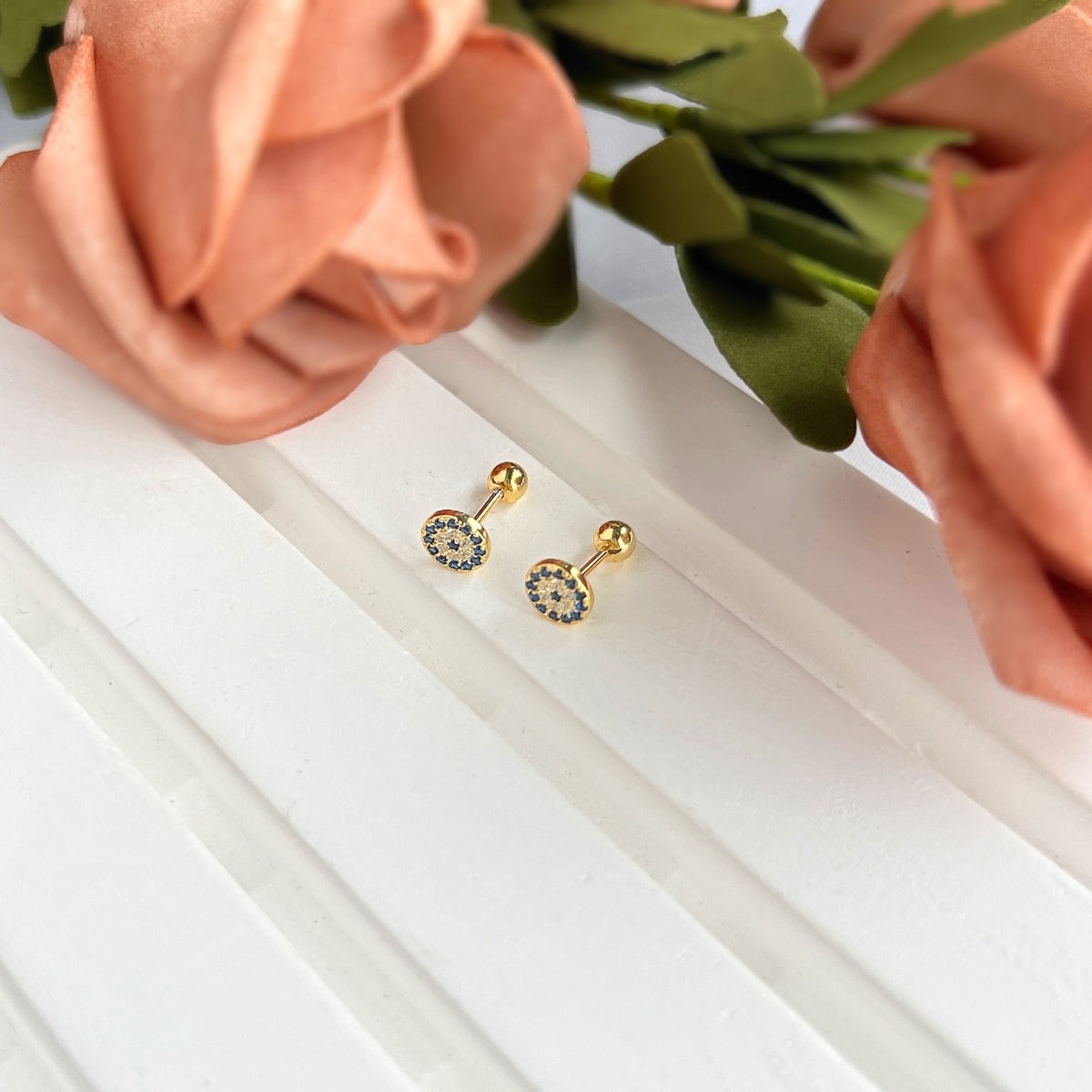 [CharmAmor]Devil's Eye Ear Bone Nail Earrings