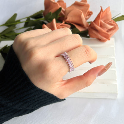 [CharmAmor]Gorgeous Marquise Cut Tennis Ring