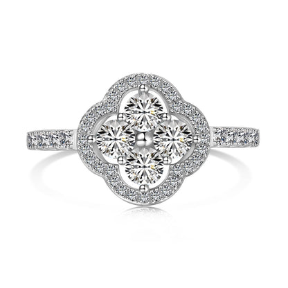 [CharmAmor]Four Leaf Clover Flower Design Ring