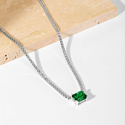 [CharmAmor]4.0 Carat Elegant Radiant Cut Necklace