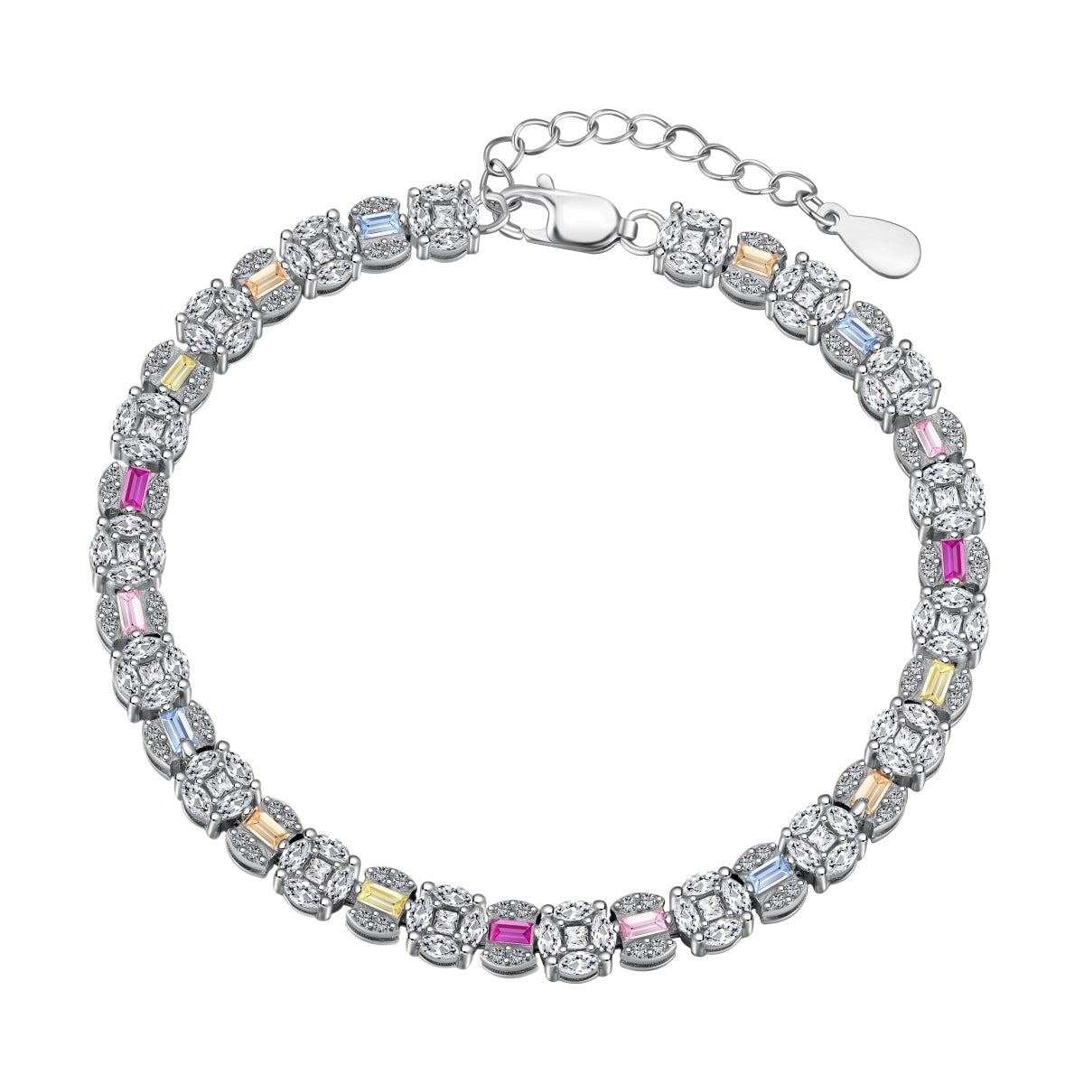 [CharmAmor]Dazzling Radiant Multi Cut Daily Bracelet