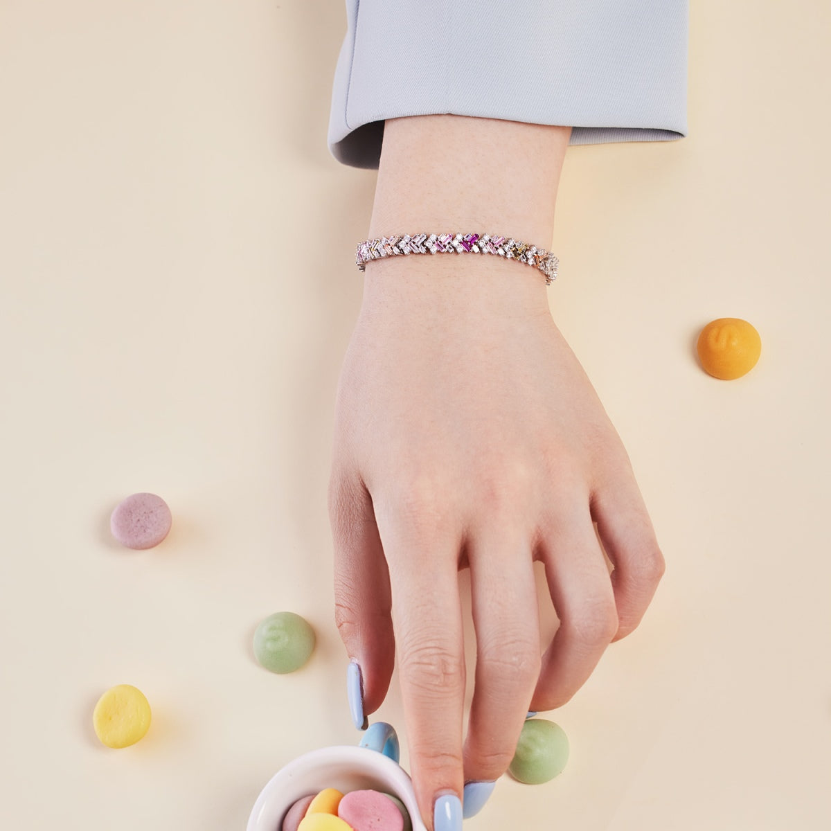 [CharmAmor]Dazzling Unique Multi Shape Daily Bracelet