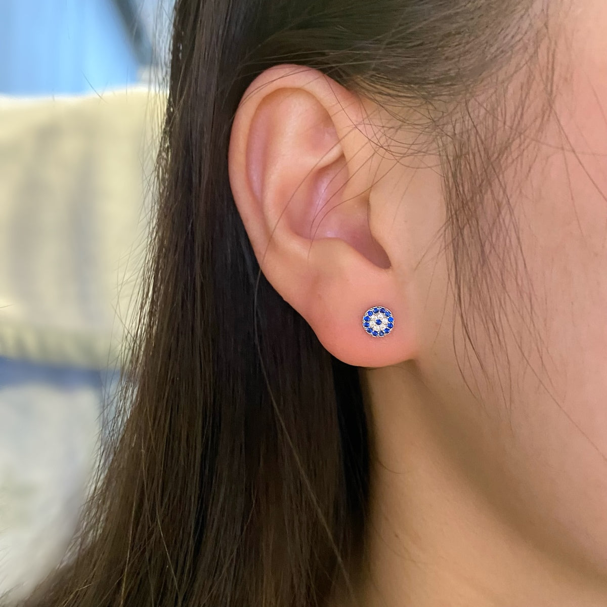 [CharmAmor]Devil's Eye Ear Bone Nail Earrings