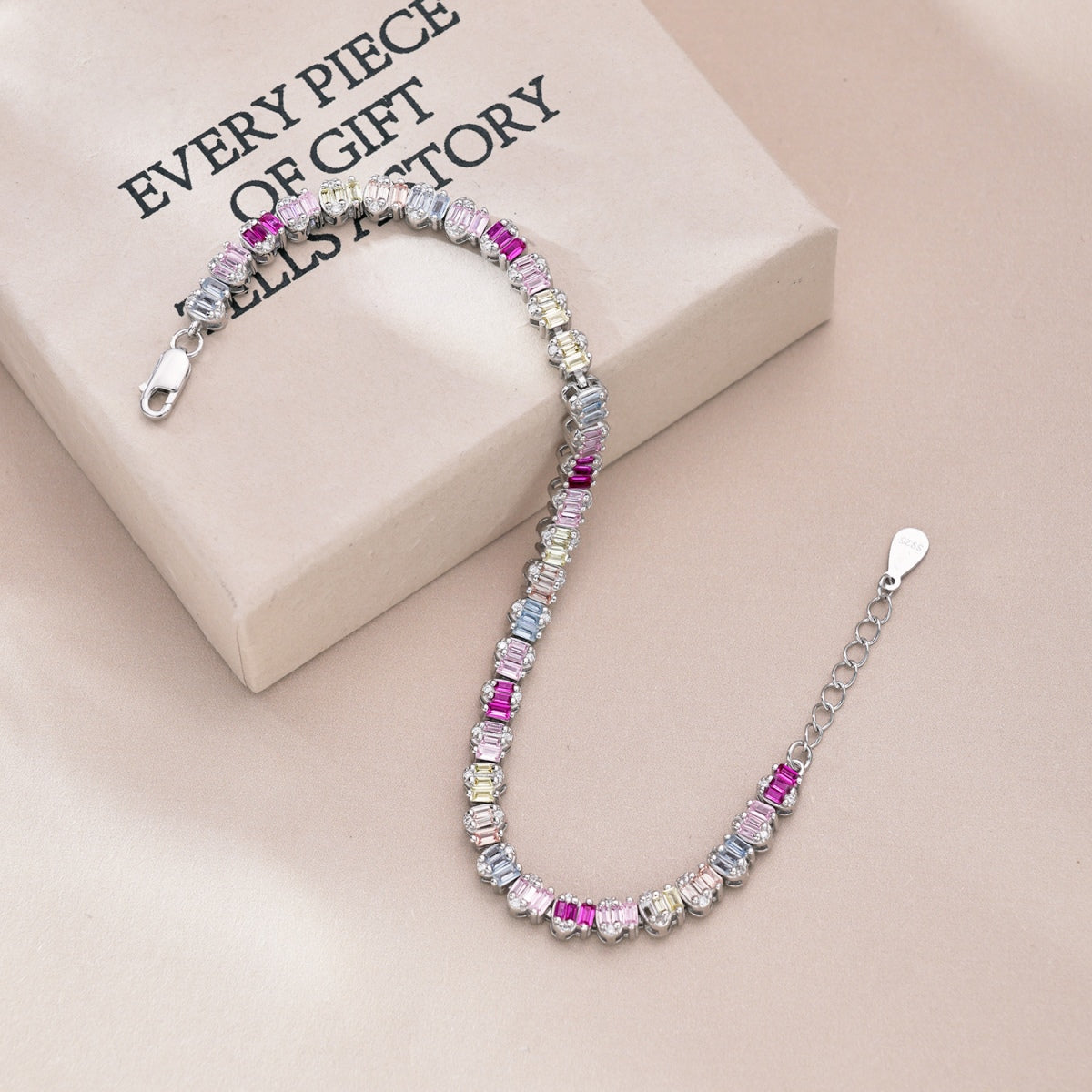 [CharmAmor]Delicate Colorful Emerald Cut Party Bracelet