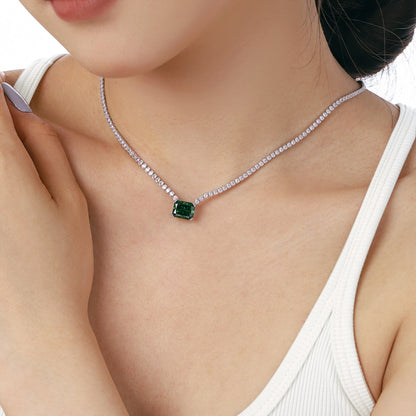 [CharmAmor]4.0 Carat Elegant Radiant Cut Necklace