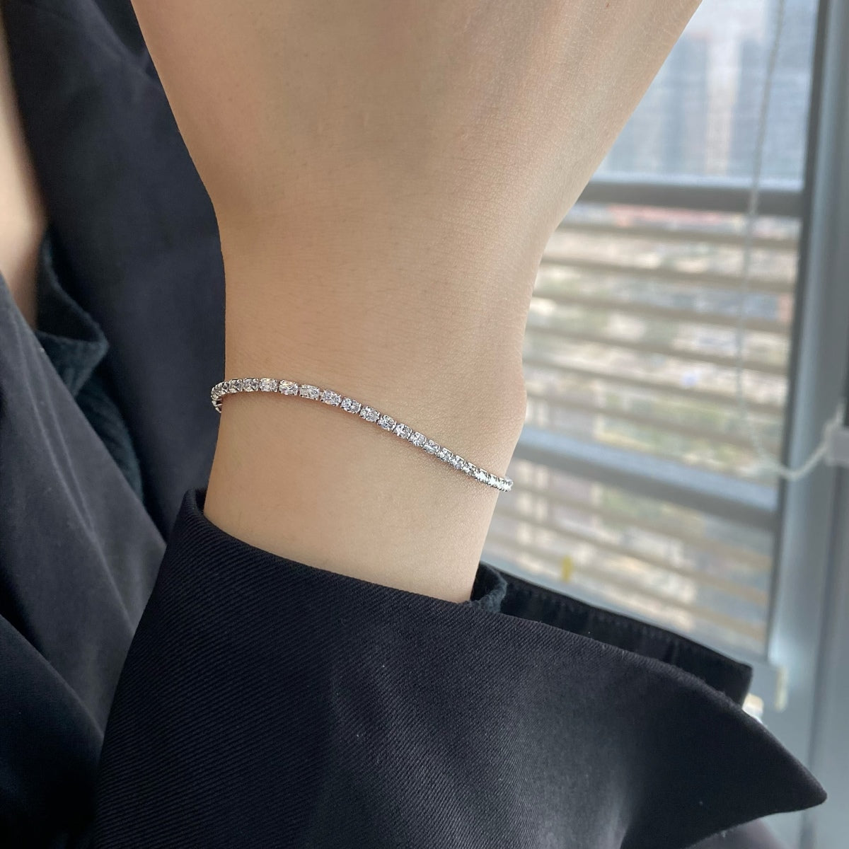 [CharmAmor]Elegant Emerald Cut Daily Bracelet