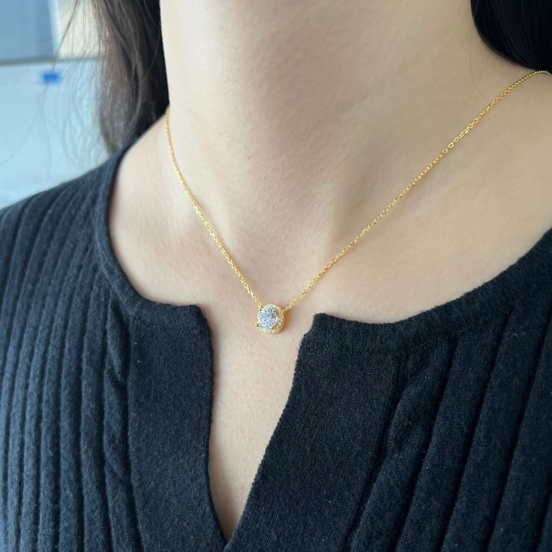 [CharmAmor]Luxurious Round Cut Necklace