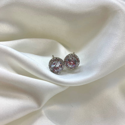 [CharmAmor]Classic Princess Round Shape Earrings