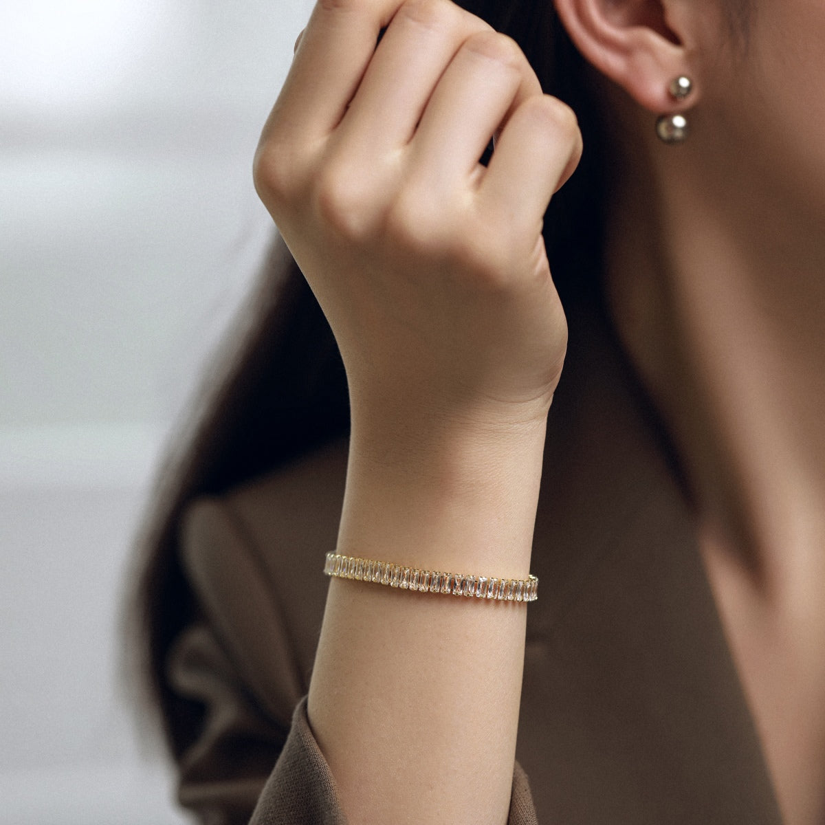 [CharmAmor]Exquisite Emerald Cut Daily Bracelet