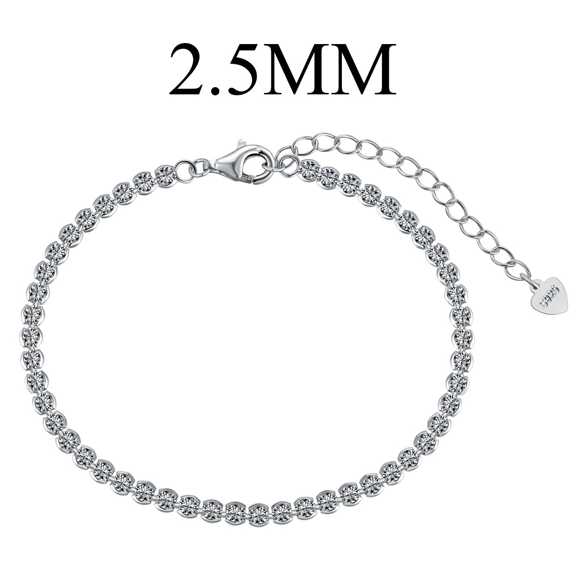 [CharmAmor]Dazzling Sparkling Round Cut Daily Bracelet