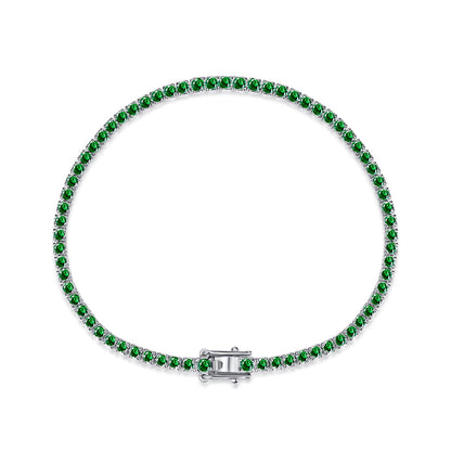 [CharmAmor]Dazzling Colorful Round Cut Daily Bracelet