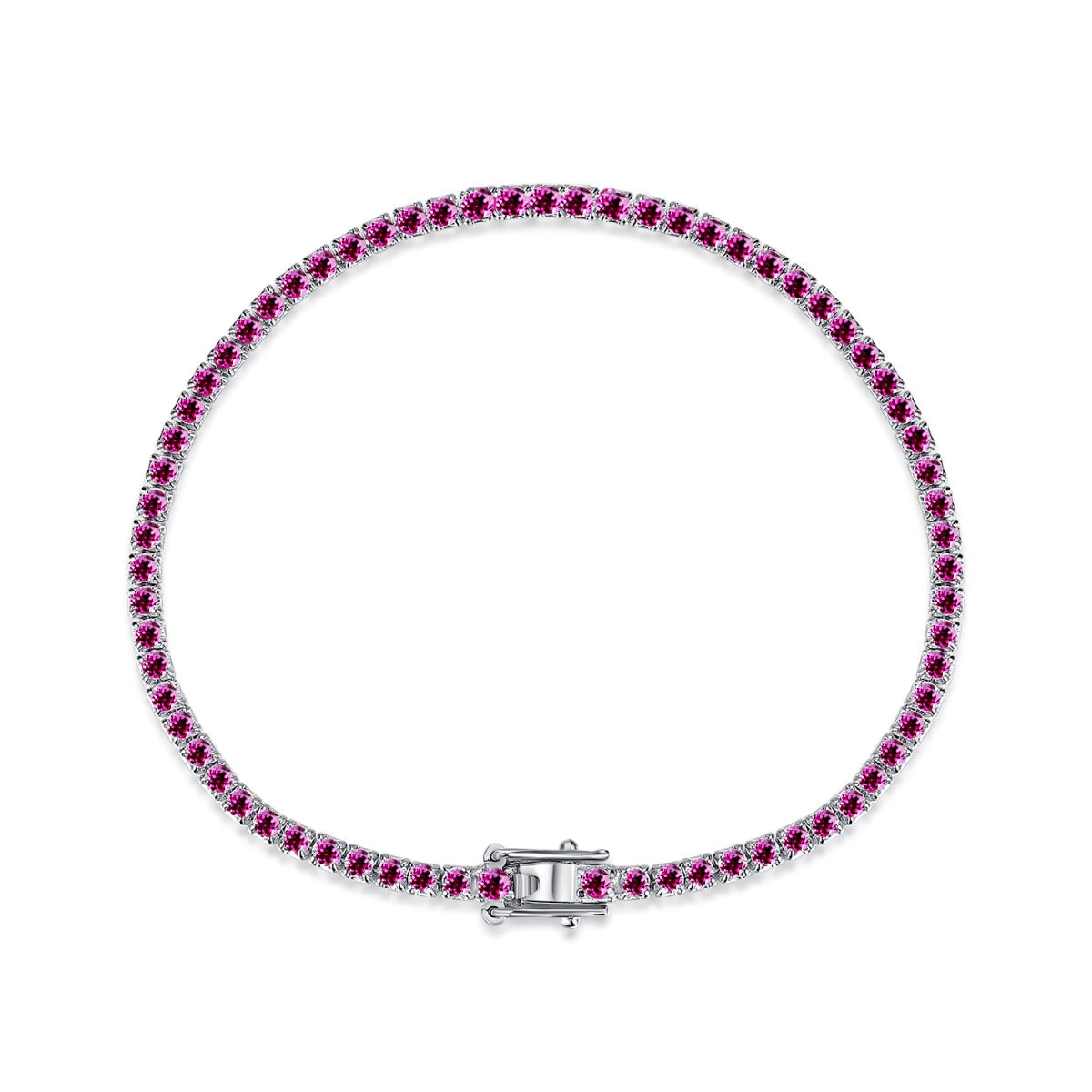 [CharmAmor]Dazzling Colorful Round Cut Daily Bracelet