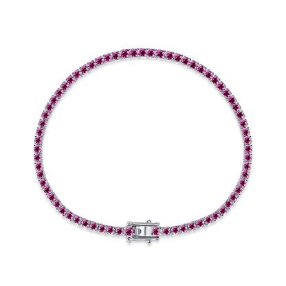 [CharmAmor]Dazzling Colorful Round Cut Daily Bracelet