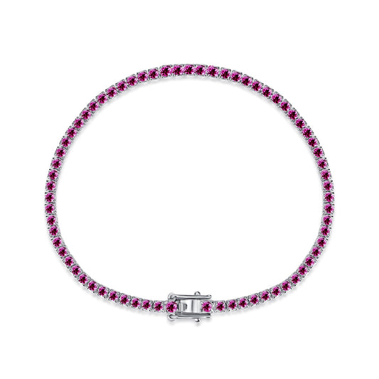 [CharmAmor]Dazzling Colorful Round Cut Daily Bracelet