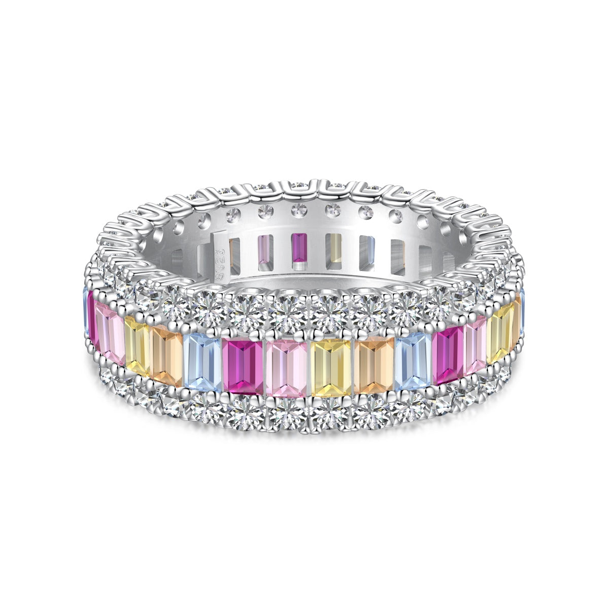 [CharmAmor]Dainty Colorful Radiant Cut Daily Ring
