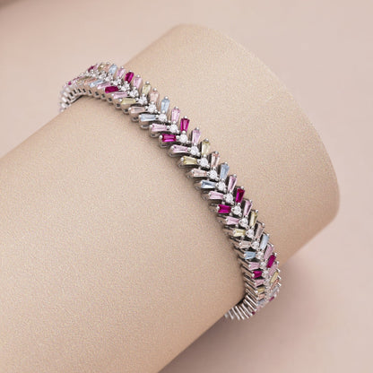[CharmAmor]Dainty Radiant Emerald Cut Daily Bracelet