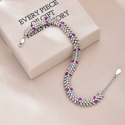 [CharmAmor]Dainty Radiant Emerald Cut Daily Bracelet