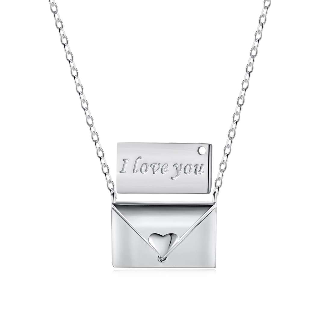 [CharmAmor]Envelope Heart Shape Mother's Day Necklace